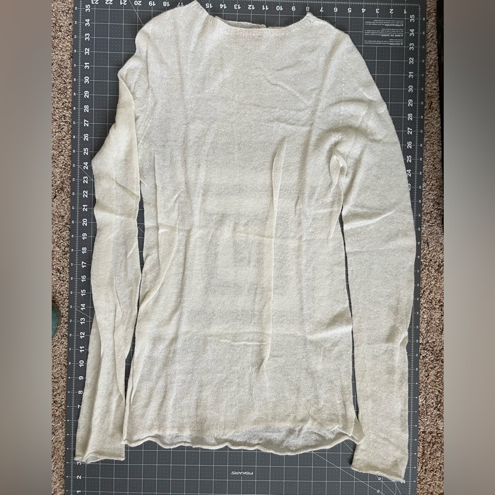 Sheer Mohair Long-Sleeved Sweater